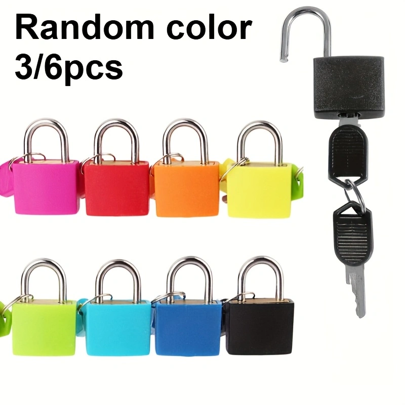 Cabinet Lock Key - Mini candado colorido con 2 llaves,