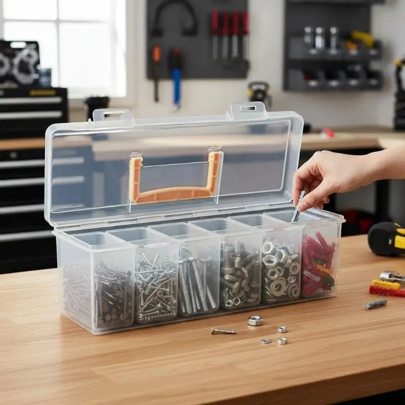 Furniture Hardware Supply - Organizador de Herramientas Transparente con Múltiples