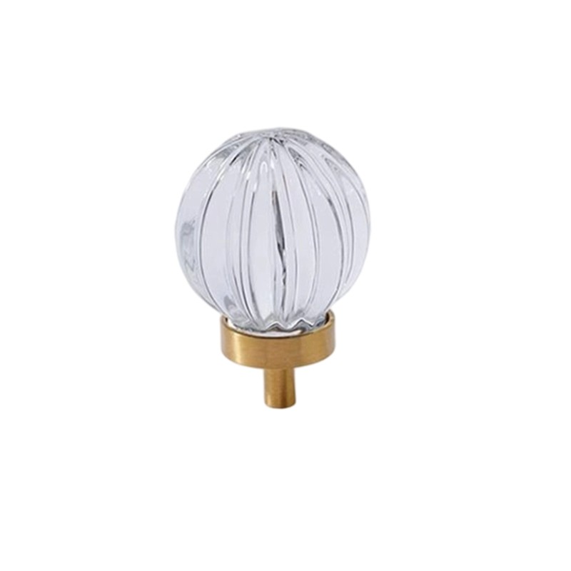 Furniture Hardware Paint - LLCS-Glass Tiradores de latón con cristal
