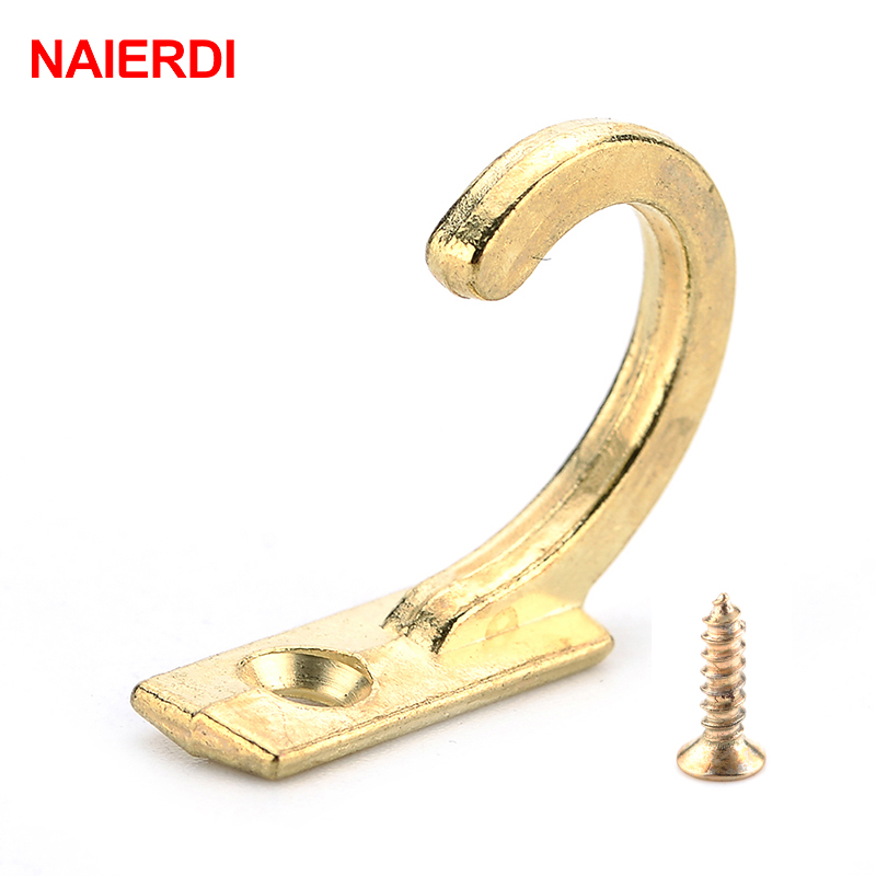 Furniture Hardware Bolts - NAIERDI-Gancho Antiguo Pequeño para Colgar, 10