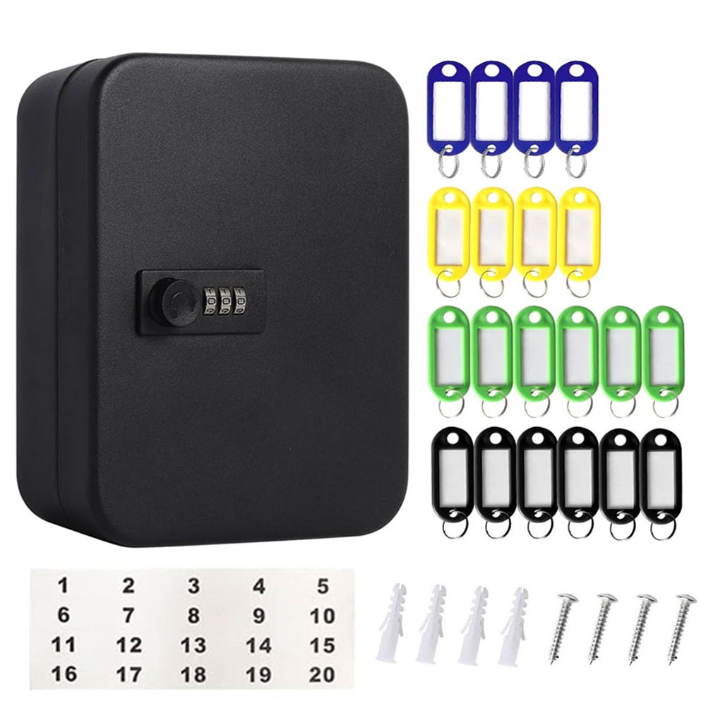 Cabinet Lock Key - Caja de seguridad negra para llaves