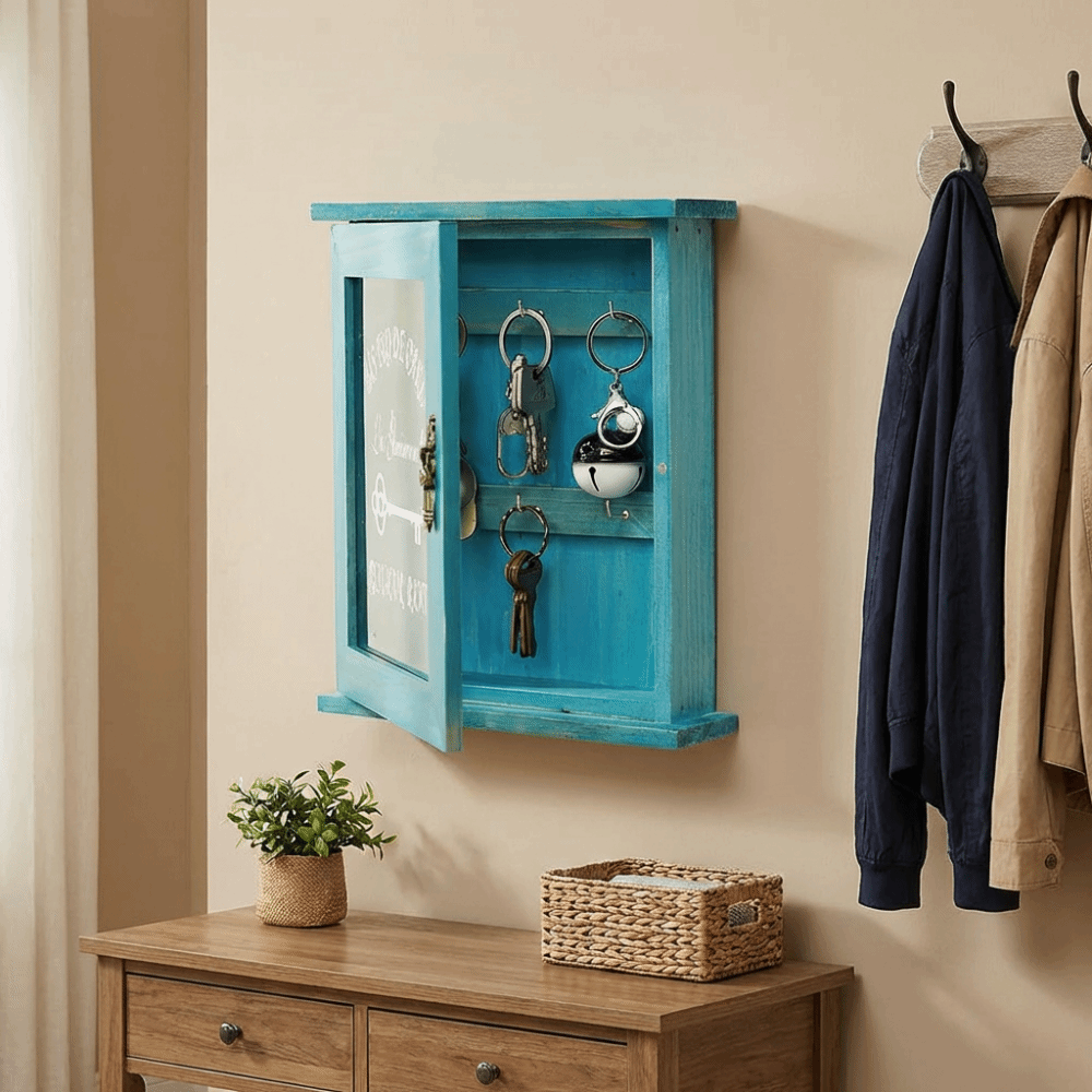 Cabinet Lock Key - Organizador de Entrada, Gabinete Vintage para