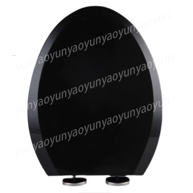 Soft Close Hinge - Asiento de inodoro universal negro de