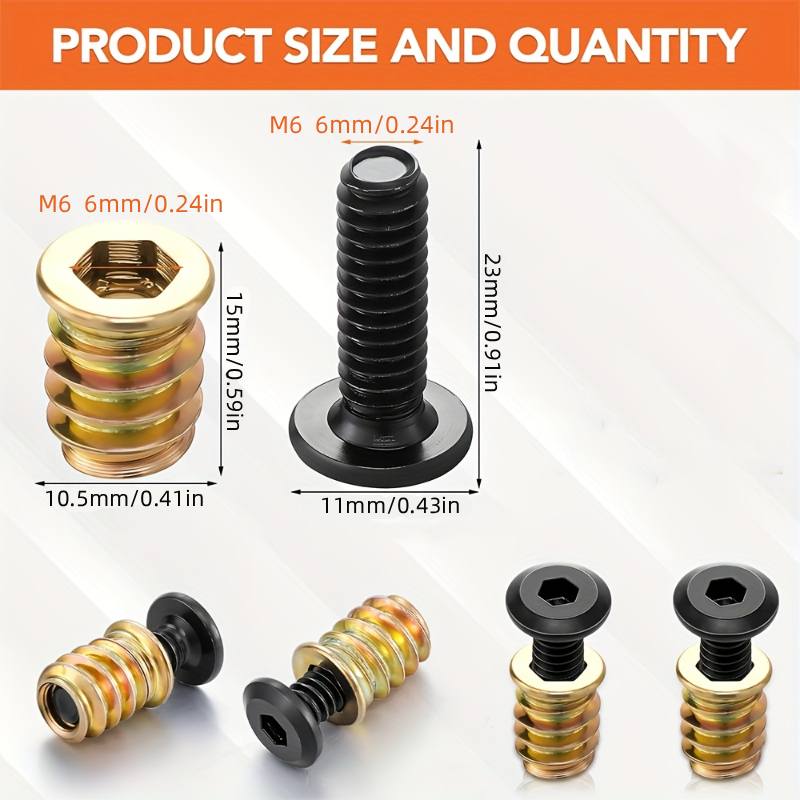 Furniture Hardware Bolts - Kit de herramientas combinadas de insertos