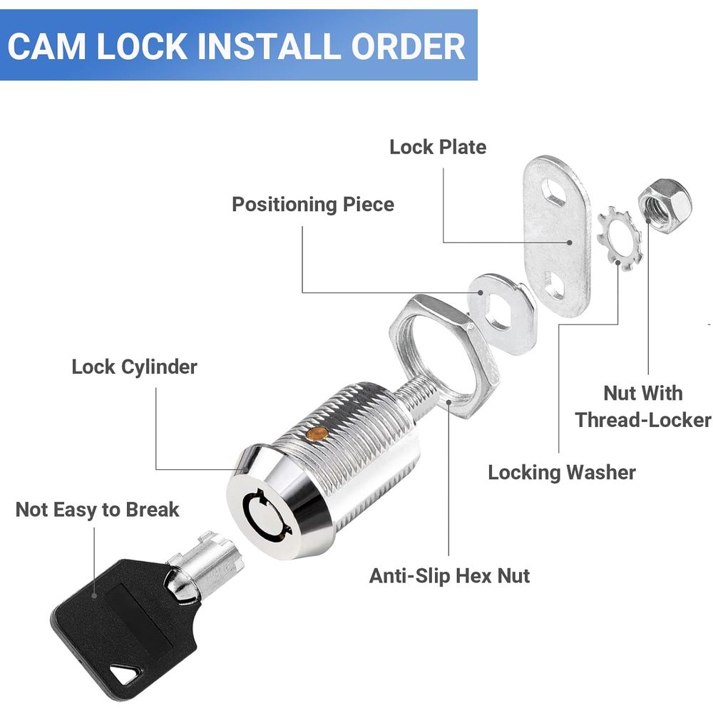 Cerraduras para almacenamiento - Cabinet Lock Key reseña y precio