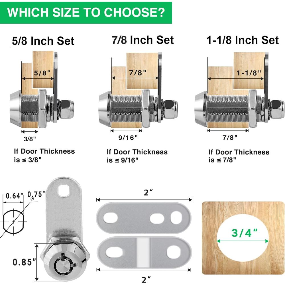 Paquete de 5 cerraduras para g - Cabinet Lock Key reseña y precio