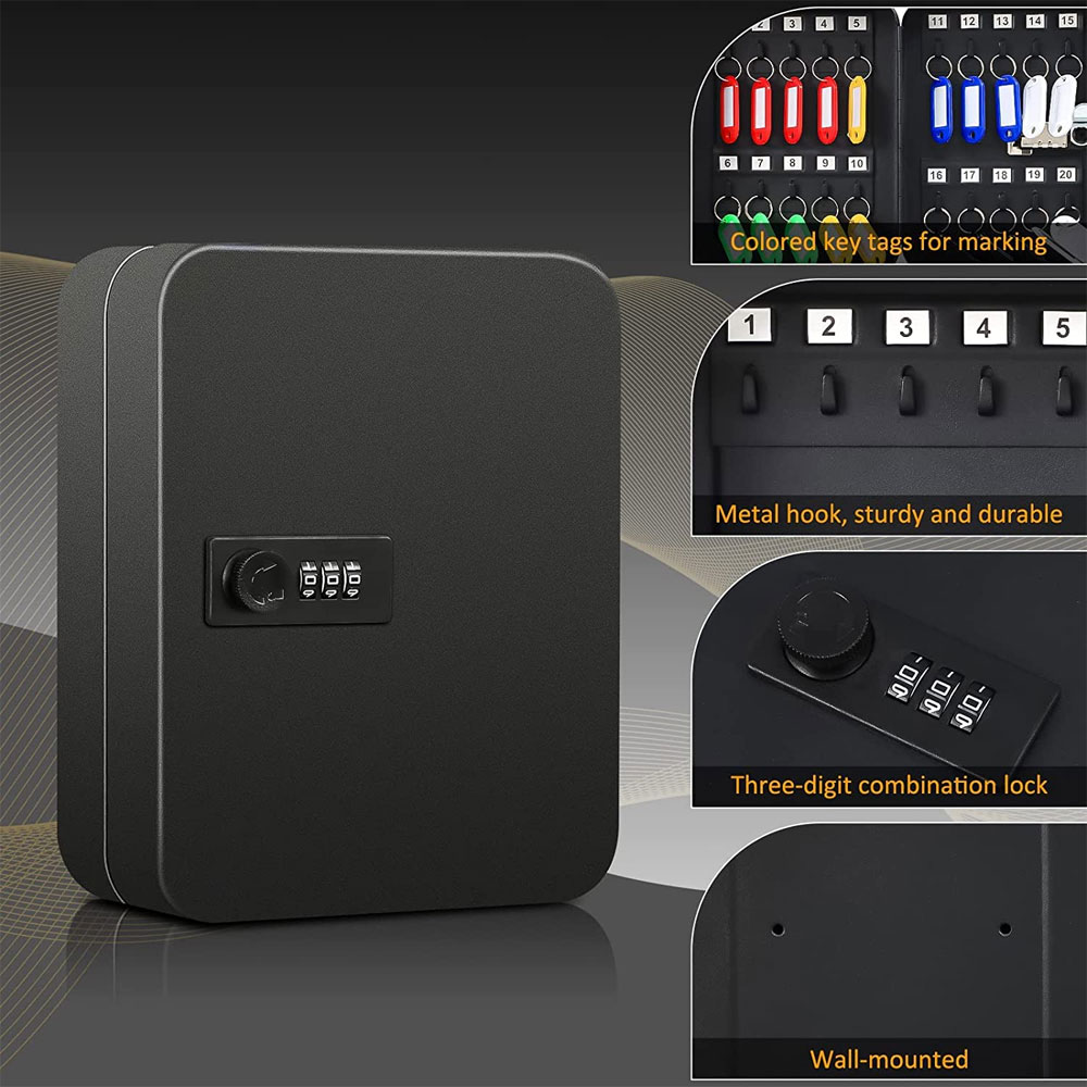 Caja de seguridad negra para l - Cabinet Lock Key reseña y precio