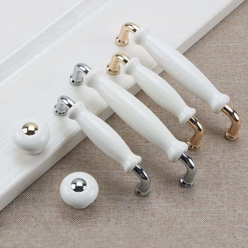 Manijas de Cerámica Blancas pa - Furniture Hardware Nut reseña y precio