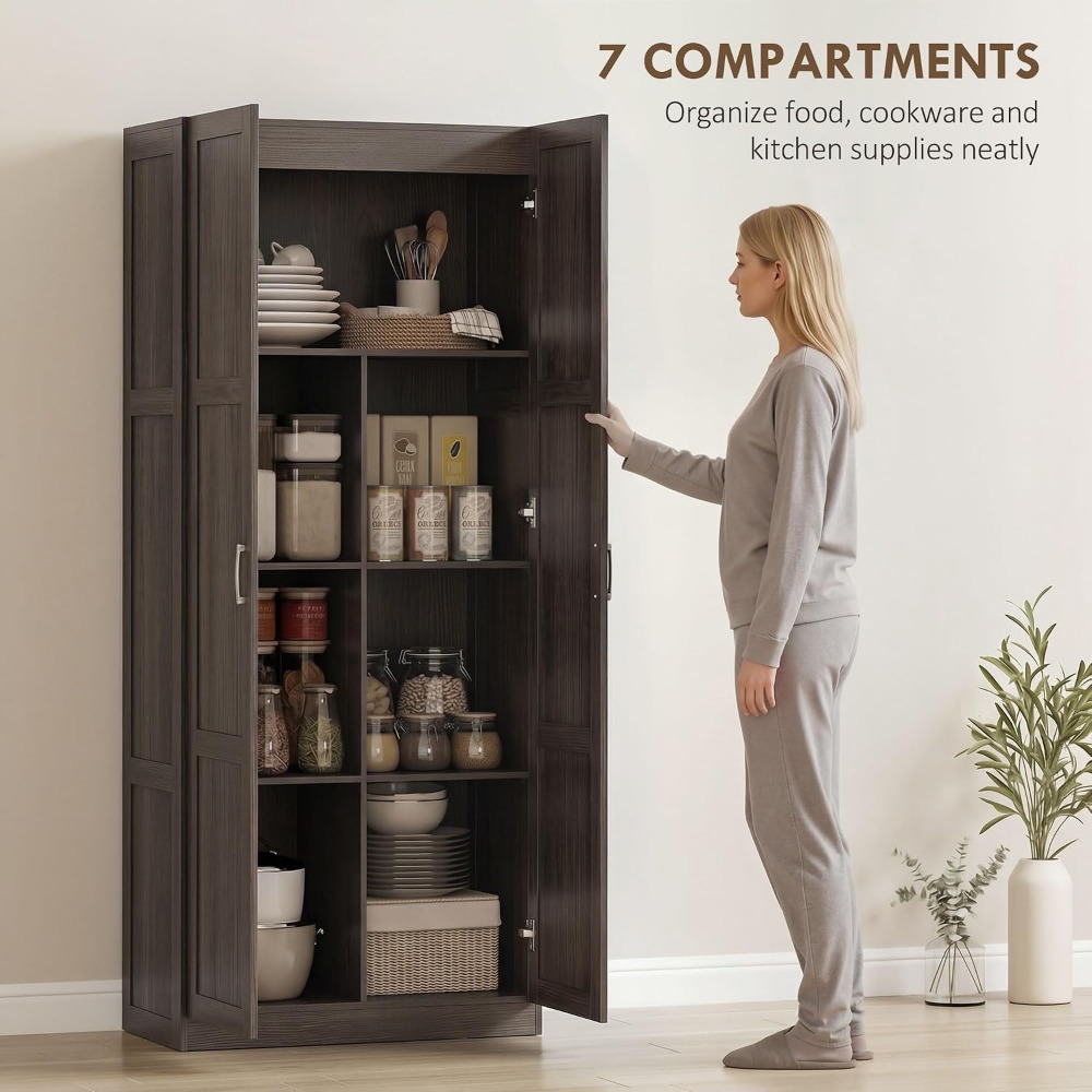 HOMCOM Armario de Cocina Alto  - Soft Close Hinge reseña y precio