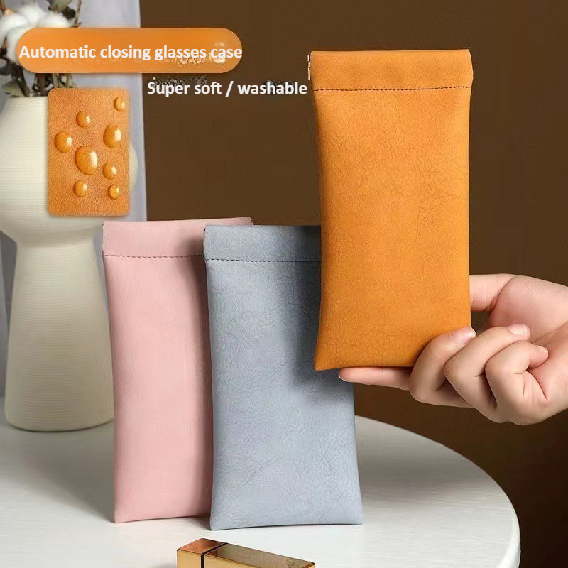 Estuche de cuero para gafas Un - Soft Close Hinge reseña y precio
